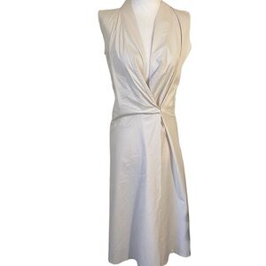 Jil Sander cream colour midi dress